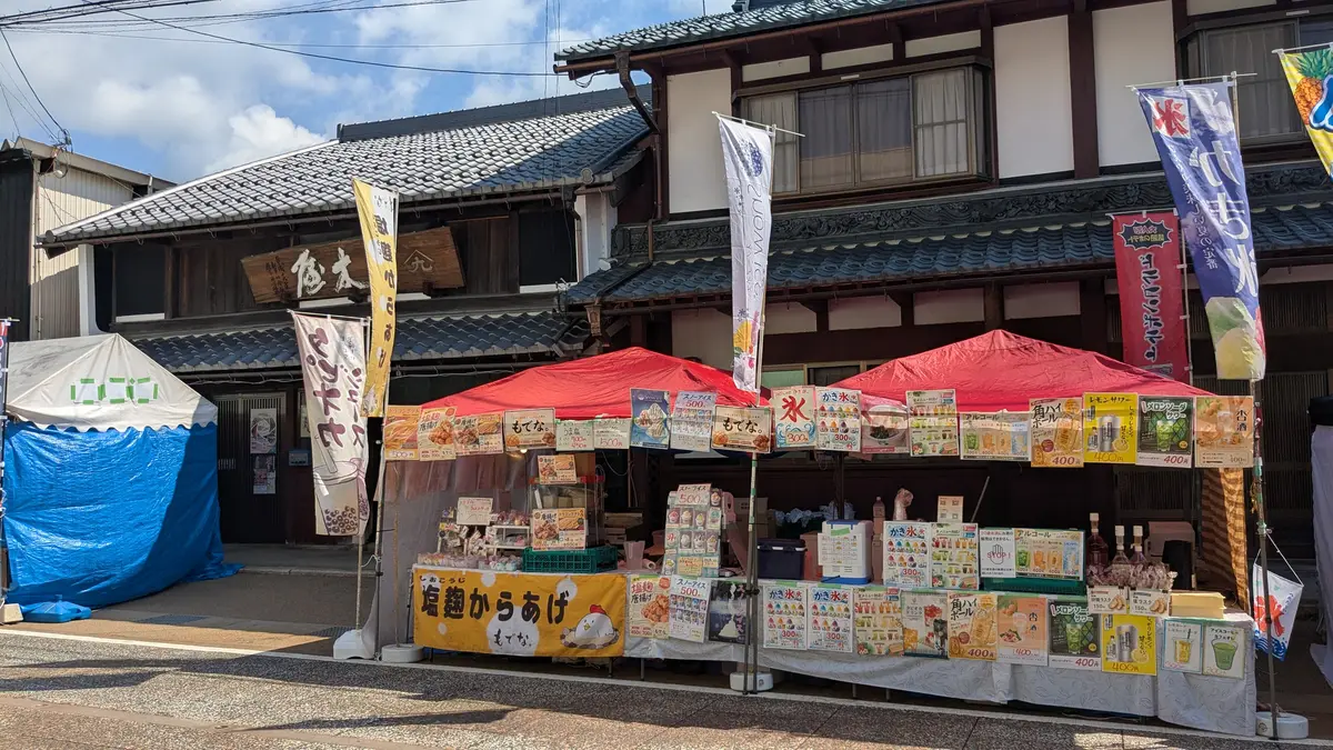 お祭り会場でのテント出店(塩麹からあげ)